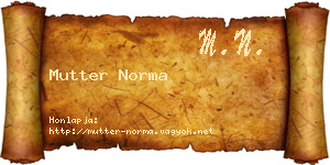 Mutter Norma névjegykártya